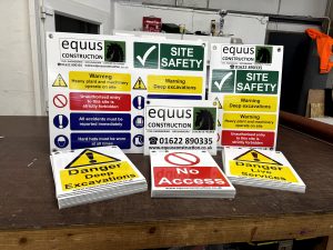 Site Safety Signs Equus Construction A-Signs and Embroidery